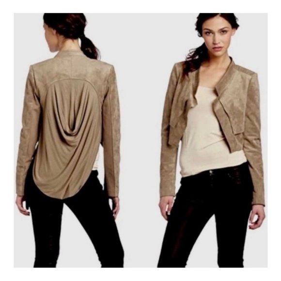 BCBGMAXAZRIA Norton Khaki M Medium Jacket Blazer Stretch - Picture 9 of 9